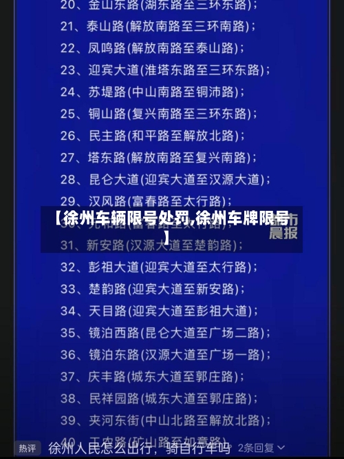 【徐州车辆限号处罚,徐州车牌限号】-第3张图片