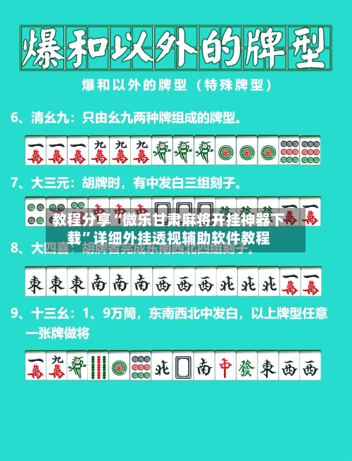 教程分享“微乐甘肃麻将开挂神器下载	”详细外挂透视辅助软件教程-第1张图片