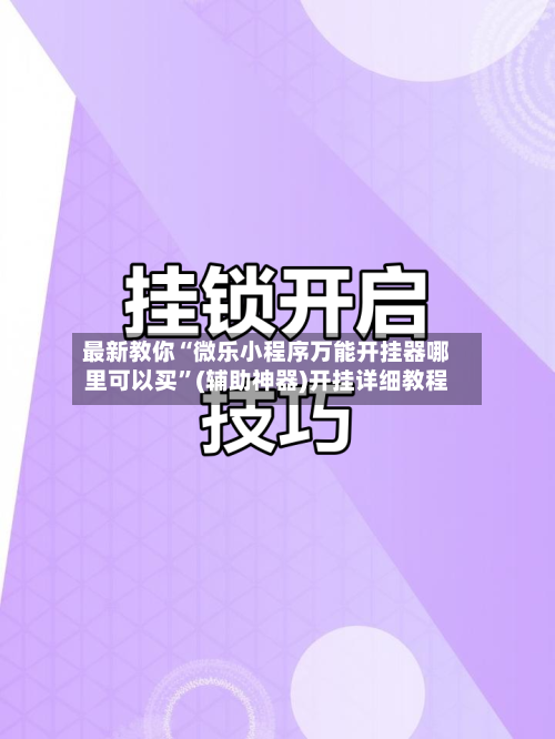 最新教你“微乐小程序万能开挂器哪里可以买”(辅助神器)开挂详细教程-第2张图片