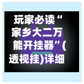 玩家必读“家乡大二万能开挂器”(透视挂)详细用法教程-第2张图片