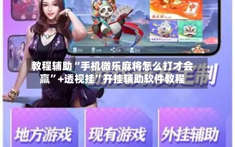 教程辅助“手机微乐麻将怎么打才会赢	”+透视挂”开挂辅助软件教程-第1张图片