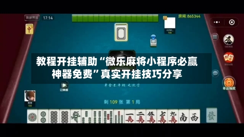 教程开挂辅助“微乐麻将小程序必赢神器免费”真实开挂技巧分享-第1张图片