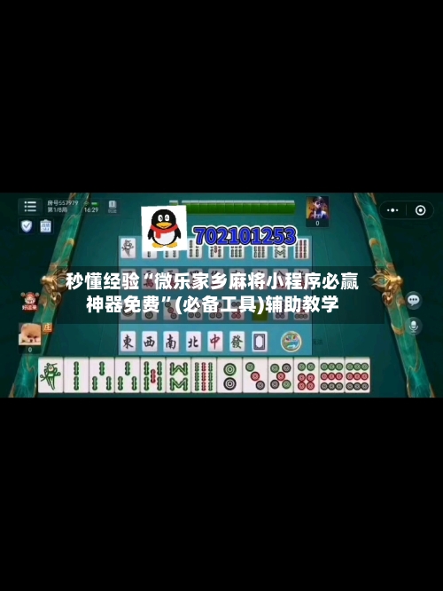 秒懂经验“微乐家乡麻将小程序必赢神器免费”(必备工具)辅助教学-第2张图片