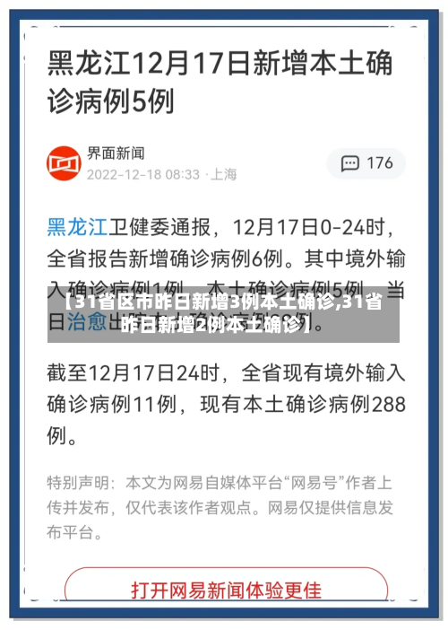 【31省区市昨日新增3例本土确诊,31省昨日新增2例本土确诊】-第1张图片