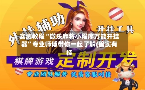 实测教程“微乐麻将小程序万能开挂器	”专业师傅带你一起了解(确实有挂-第3张图片