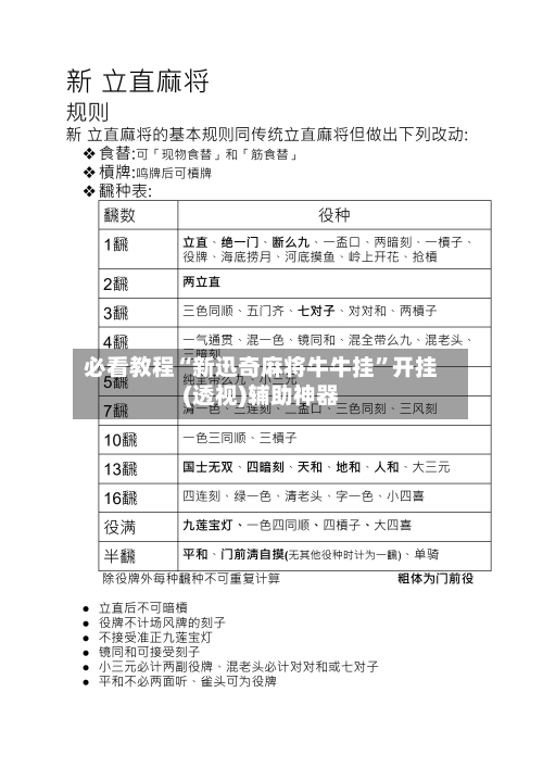 必看教程“新迅奇麻将牛牛挂	”开挂(透视)辅助神器-第1张图片