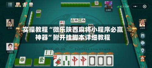 实操教程“微乐陕西麻将小程序必赢神器	”附开挂脚本详细教程-第2张图片
