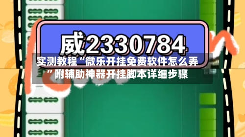 实测教程“微乐开挂免费软件怎么弄”附辅助神器开挂脚本详细步骤-第3张图片