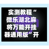 实测教程“微乐湖北麻将万能开挂器通用版”开挂辅助脚本+详细开挂安装教程-第2张图片