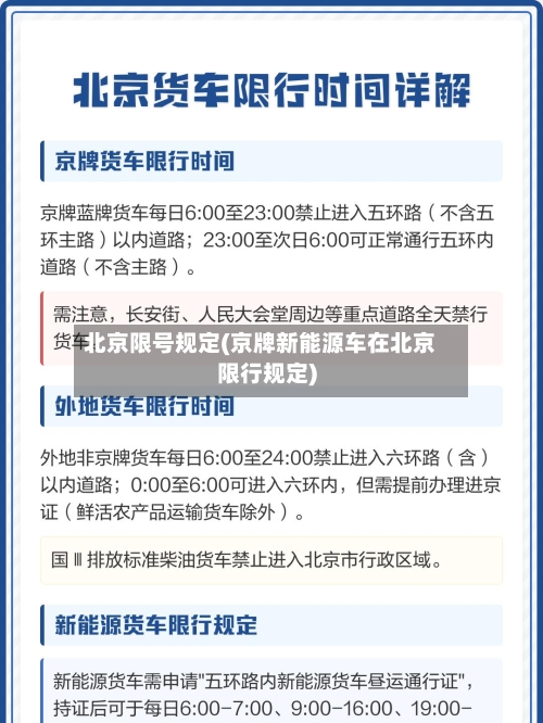北京限号规定(京牌新能源车在北京限行规定)-第1张图片