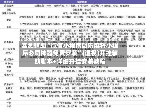 实测辅助“微信小程序微乐麻将小程序必赢神器免费安装”(透视)开挂辅助脚本+详细开挂安装教程-第1张图片