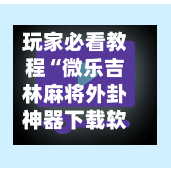 玩家必看教程“微乐吉林麻将外卦神器下载软件”开挂神器{透视辅助}全揭秘-第1张图片