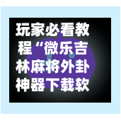 玩家必看教程“微乐吉林麻将外卦神器下载软件”开挂神器{透视辅助}全揭秘-第2张图片