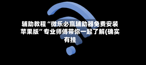 辅助教程“微乐必赢辅助器免费安装苹果版”专业师傅带你一起了解(确实有挂-第2张图片