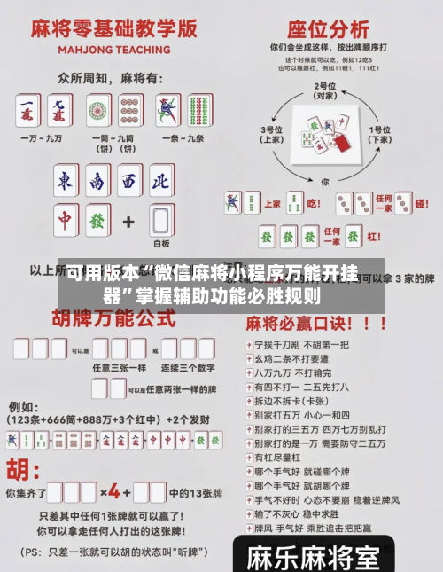 可用版本“微信麻将小程序万能开挂器	”掌握辅助功能必胜规则-第3张图片