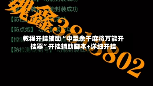 教程开挂辅助“中至余干麻将万能开挂器”开挂辅助脚本+详细开挂-第3张图片