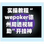 实操教程“wepoker德州局透视辅助”开挂神器{透视辅助}全揭秘-第3张图片