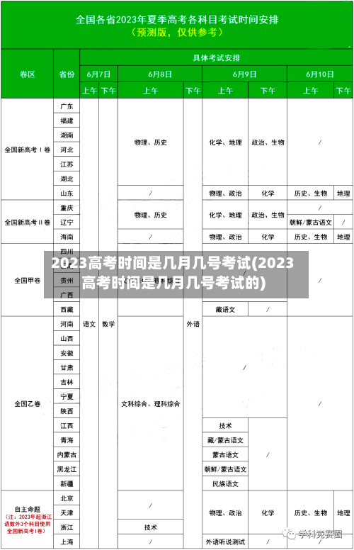 2023高考时间是几月几号考试(2023高考时间是几月几号考试的)-第1张图片