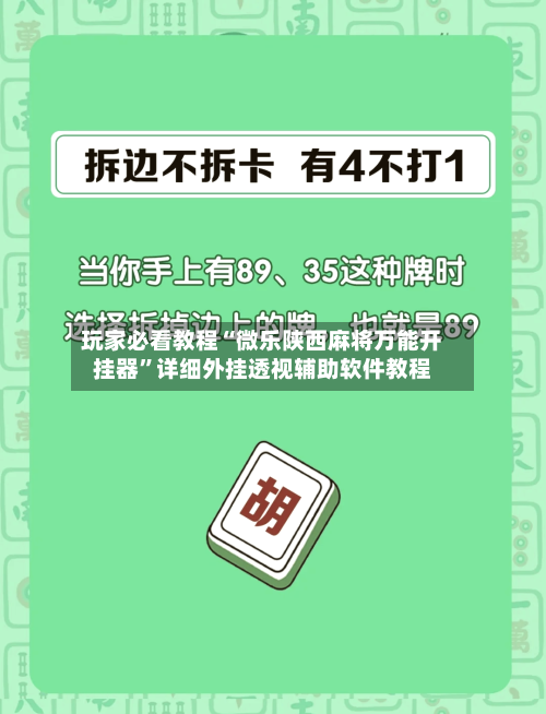 玩家必看教程“微乐陕西麻将万能开挂器	”详细外挂透视辅助软件教程-第1张图片