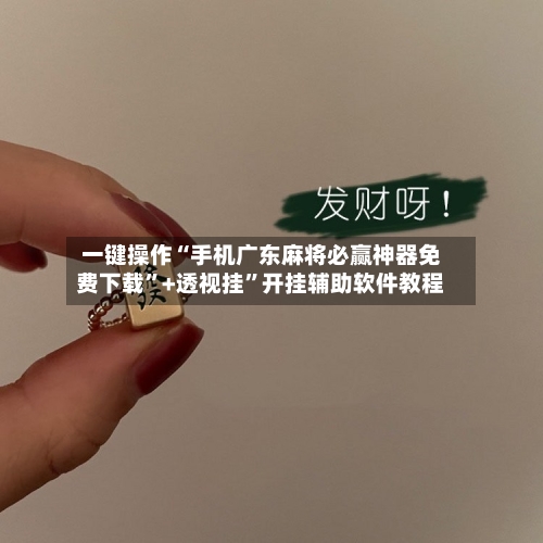 一键操作“手机广东麻将必赢神器免费下载	”+透视挂”开挂辅助软件教程-第3张图片