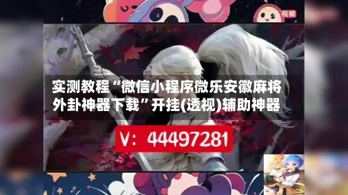 实测教程“微信小程序微乐安徽麻将外卦神器下载”开挂(透视)辅助神器-第3张图片
