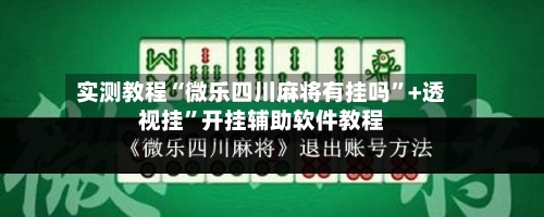 实测教程“微乐四川麻将有挂吗”+透视挂	”开挂辅助软件教程-第2张图片