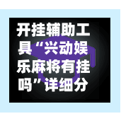 开挂辅助工具“兴动娱乐麻将有挂吗	”详细分享装挂步骤教程-第3张图片