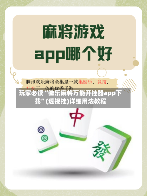 玩家必读“微乐麻将万能开挂器app下载”(透视挂)详细用法教程-第2张图片