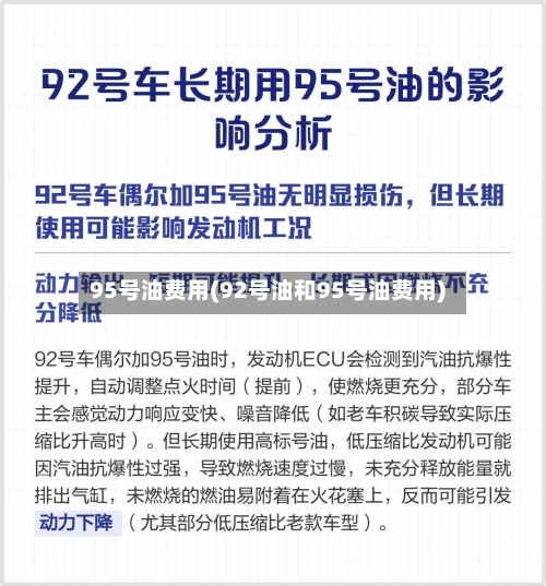 95号油费用(92号油和95号油费用)-第1张图片