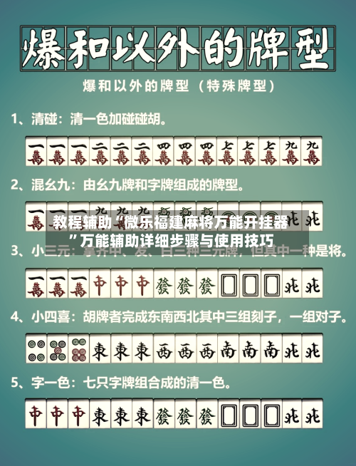 教程辅助“微乐福建麻将万能开挂器”万能辅助详细步骤与使用技巧-第3张图片