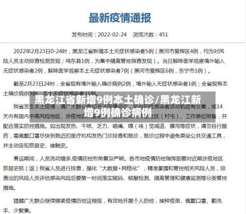 黑龙江省新增9例本土确诊/黑龙江新增9例确诊病例-第1张图片