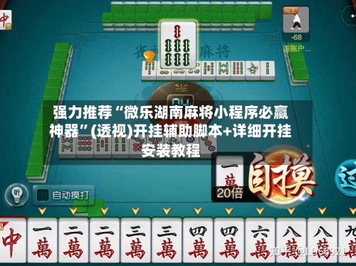 强力推荐“微乐湖南麻将小程序必赢神器”(透视)开挂辅助脚本+详细开挂安装教程-第1张图片