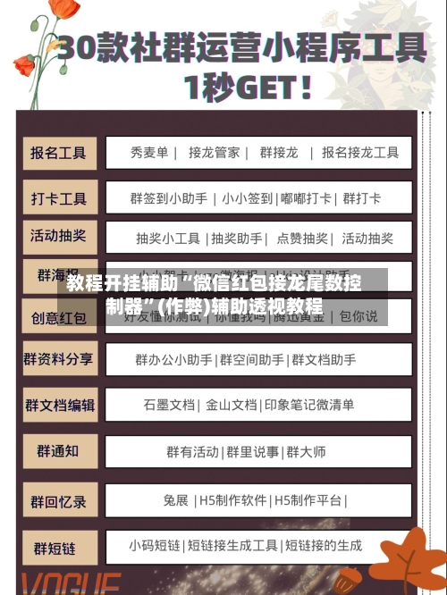 教程开挂辅助“微信红包接龙尾数控制器”(作弊)辅助透视教程-第2张图片