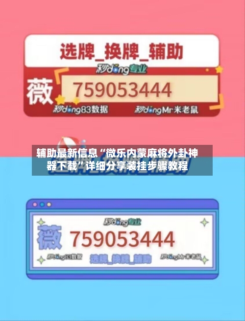 辅助最新信息“微乐内蒙麻将外卦神器下载	”详细分享装挂步骤教程-第2张图片