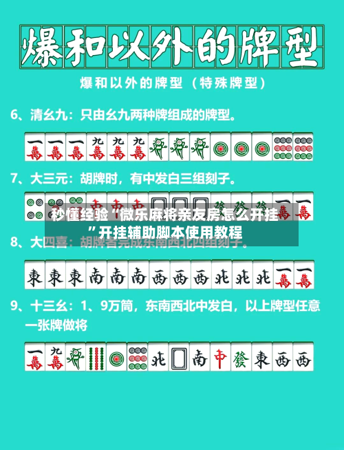 秒懂经验“微乐麻将亲友房怎么开挂”开挂辅助脚本使用教程-第1张图片