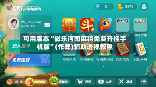可用版本“微乐河南麻将免费开挂手机版”(作弊)辅助透视教程-第2张图片