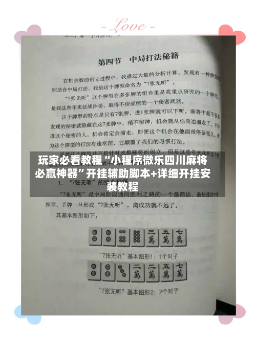玩家必看教程“小程序微乐四川麻将必赢神器	”开挂辅助脚本+详细开挂安装教程-第3张图片