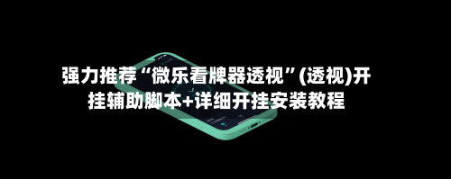 强力推荐“微乐看牌器透视”(透视)开挂辅助脚本+详细开挂安装教程-第2张图片