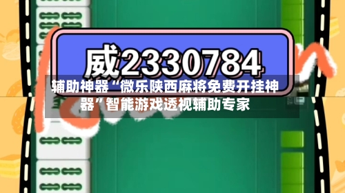 辅助神器“微乐陕西麻将免费开挂神器	”智能游戏透视辅助专家-第2张图片