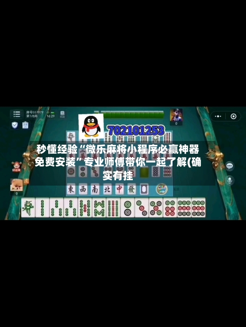 秒懂经验“微乐麻将小程序必赢神器免费安装”专业师傅带你一起了解(确实有挂-第3张图片