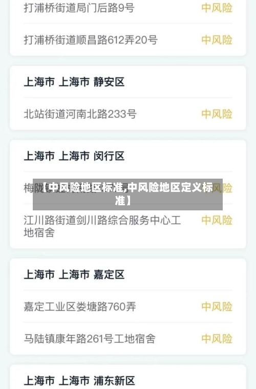 【中风险地区标准,中风险地区定义标准】-第1张图片