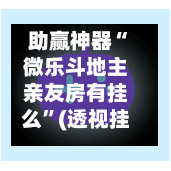 助赢神器“微乐斗地主亲友房有挂么	”(透视挂)详细用法教程-第1张图片
