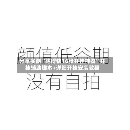 分享实测“跑得快16张开挂神器”开挂辅助脚本+详细开挂安装教程-第3张图片