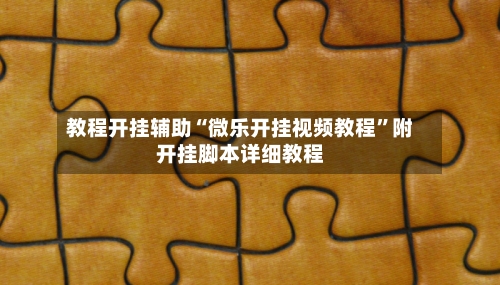 教程开挂辅助“微乐开挂视频教程”附开挂脚本详细教程-第2张图片