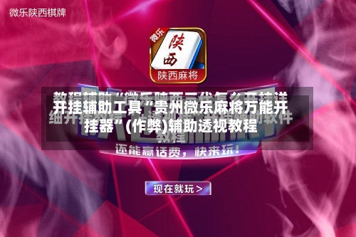 开挂辅助工具“贵州微乐麻将万能开挂器”(作弊)辅助透视教程-第2张图片
