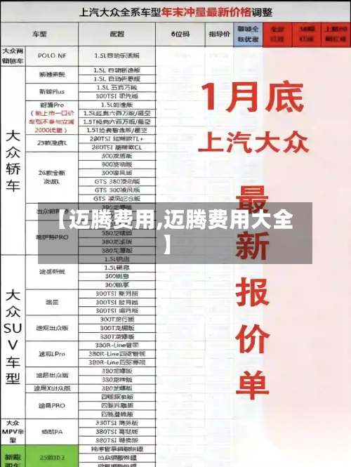 【迈腾费用,迈腾费用大全】-第2张图片
