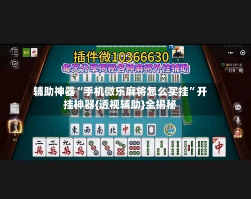 辅助神器“手机微乐麻将怎么买挂”开挂神器{透视辅助}全揭秘-第2张图片