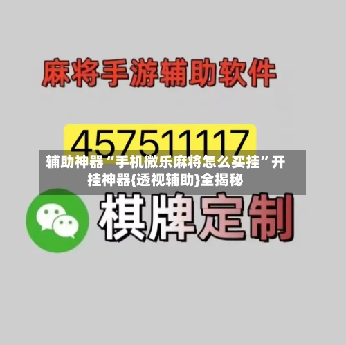 辅助神器“手机微乐麻将怎么买挂	”开挂神器{透视辅助}全揭秘-第3张图片