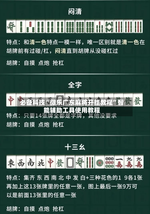 必备科技“微乐广东麻将开挂教程	”智能辅助工具使用教程-第2张图片
