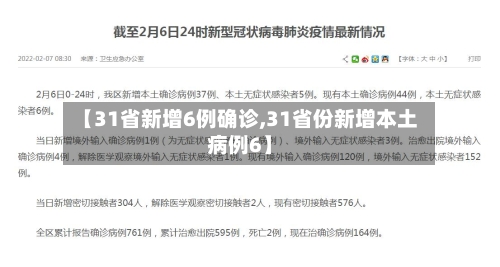 【31省新增6例确诊,31省份新增本土病例6】-第3张图片